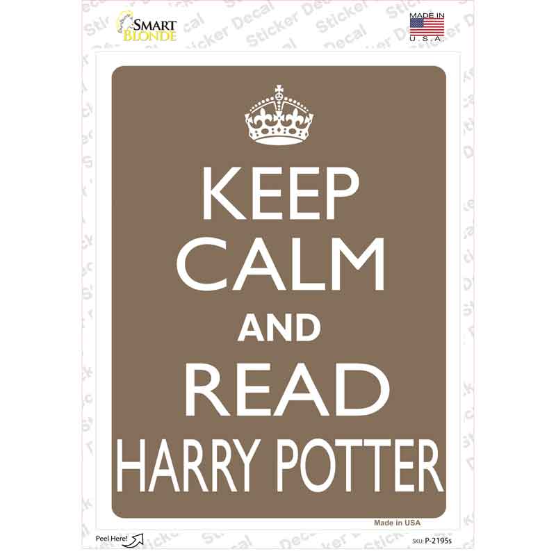 Keep Calm And Read Harry Potter Novelty Rectangle Sticker Decal