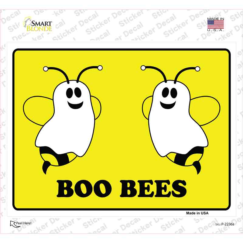 Boo Bees Novelty Rectangle Sticker Decal