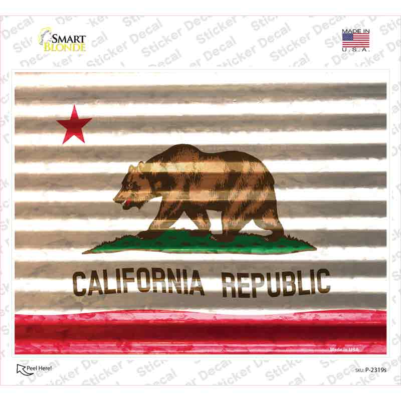California Flag Novelty Rectangle Sticker Decal