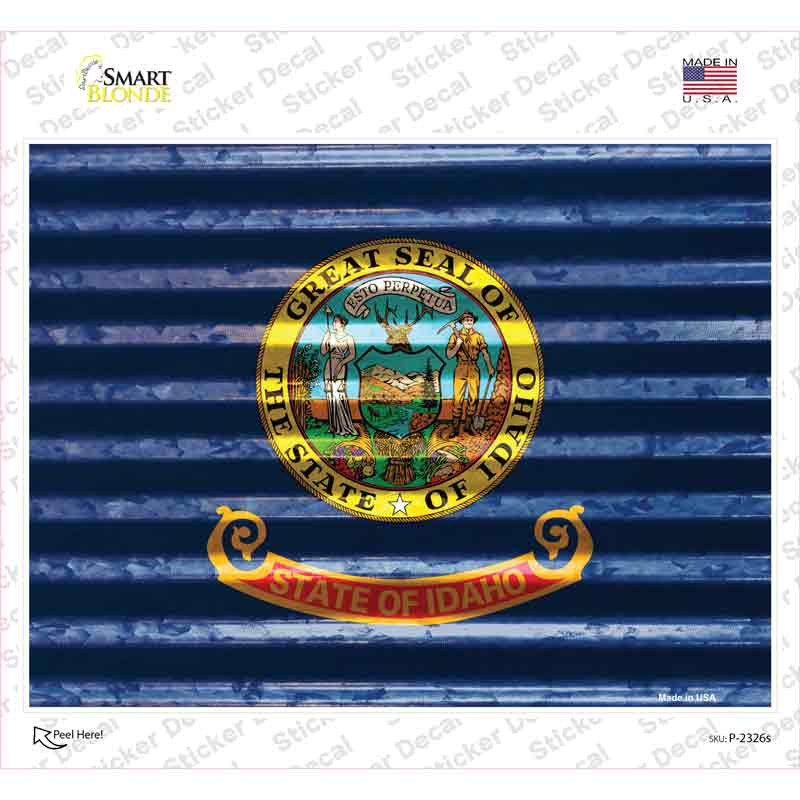 Idaho Flag Novelty Rectangle Sticker Decal
