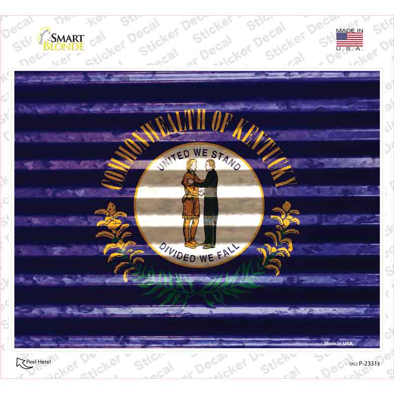 Kentucky Flag Novelty Rectangle Sticker Decal