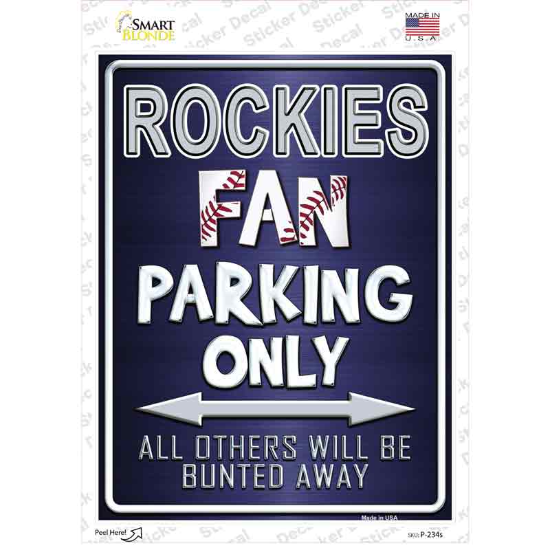 Rockies Novelty Rectangle Sticker Decal