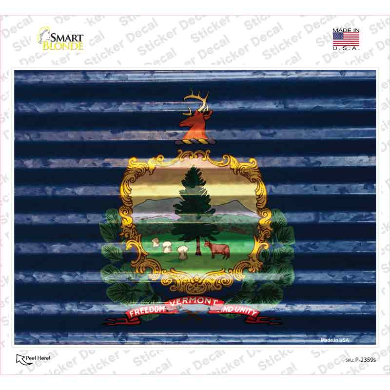 Vermont Flag Novelty Rectangle Sticker Decal