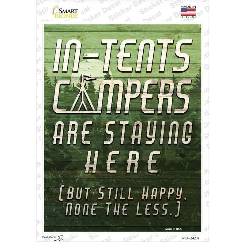 In Tents Campers Novelty Rectangle Sticker Decal