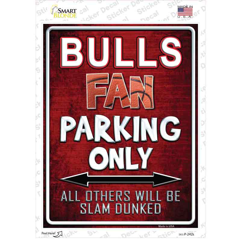 Bulls Novelty Rectangle Sticker Decal