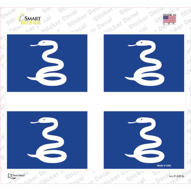 Martinique Flag Novelty Rectangular Sticker Decal