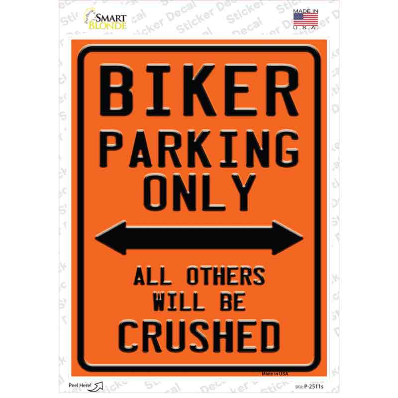 Biking Only Novelty Rectangle Sticker Decal