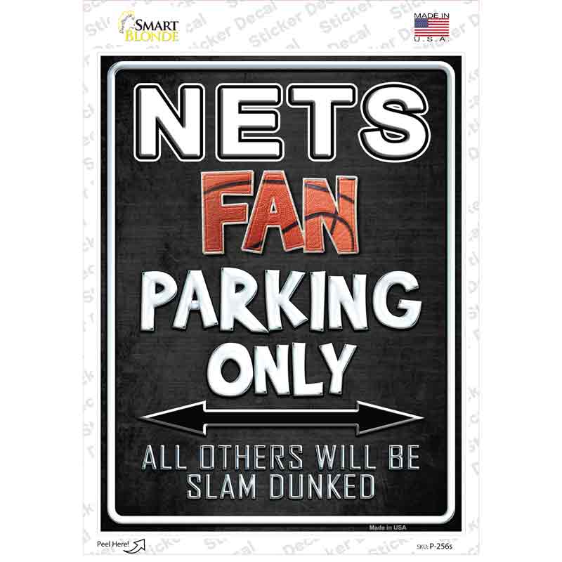 Nets Novelty Rectangle Sticker Decal