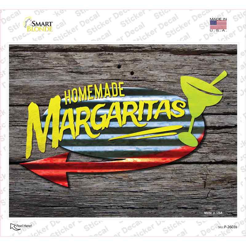 Homemade Margaritas Novelty Rectangle Sticker Decal