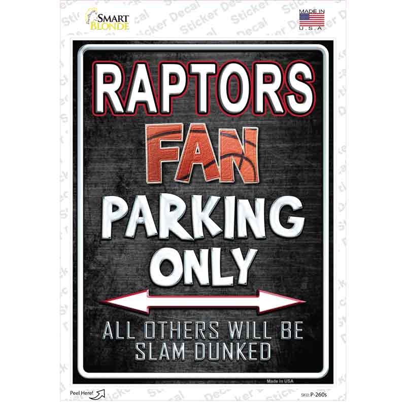 Raptors Novelty Rectangle Sticker Decal
