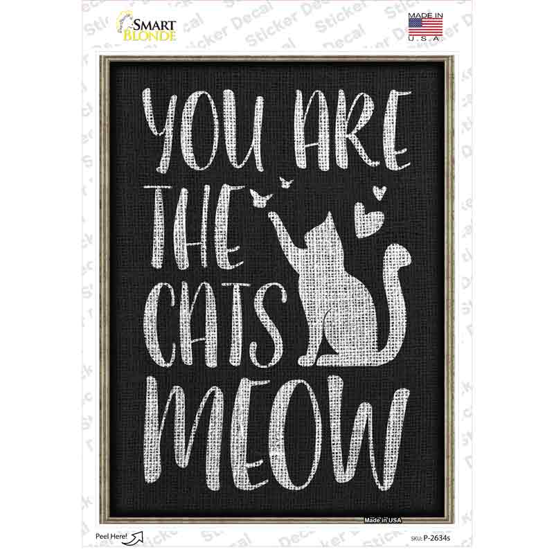 The Cats Meow Novelty Rectangular Sticker Decal