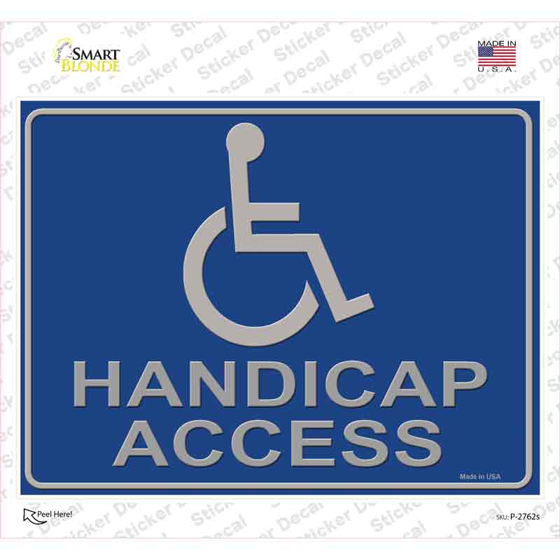 Handicap Access Novelty Rectangle Sticker Decal