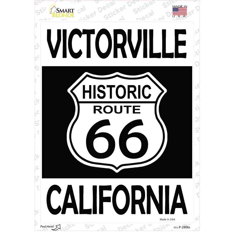Victorville California Historic Route 66 Novelty Rectangle Sticker Decal