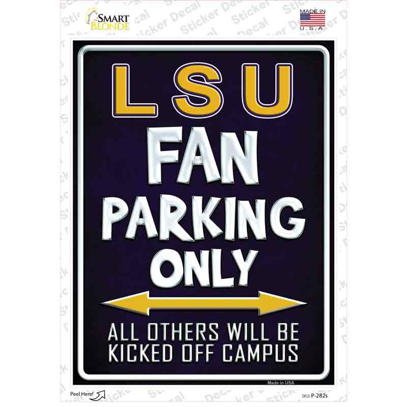 LSU Novelty Rectangle Sticker Decal