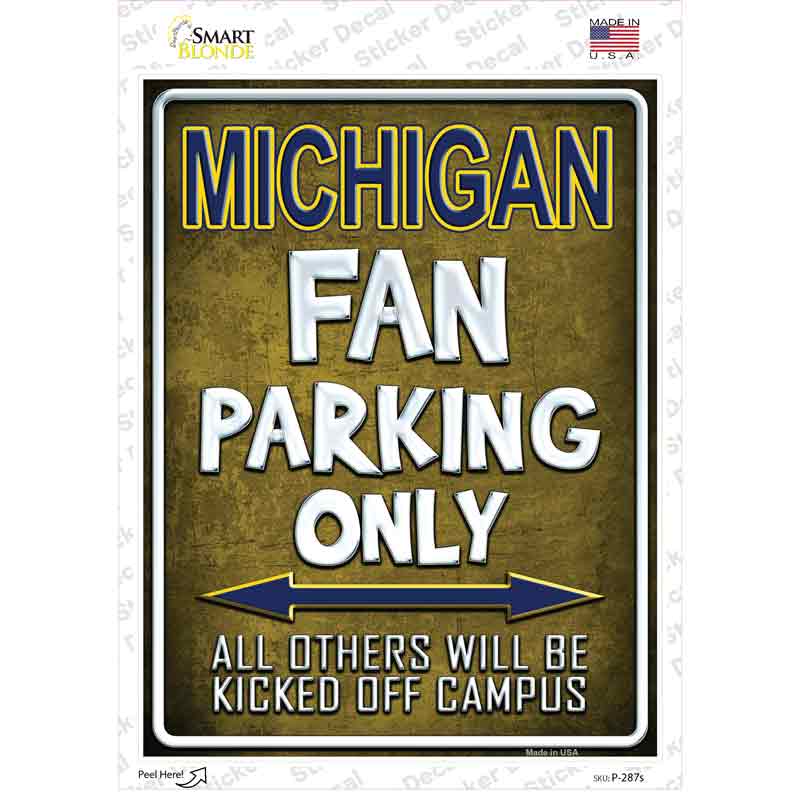 Michigan Novelty Rectangle Sticker Decal