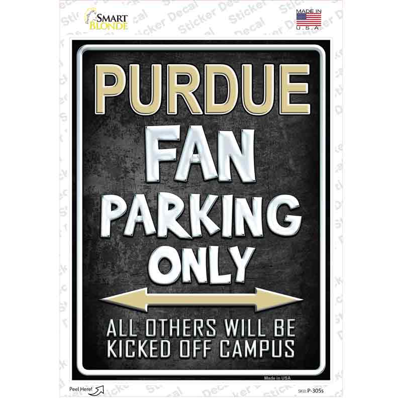 Purdue Novelty Rectangle Sticker Decal