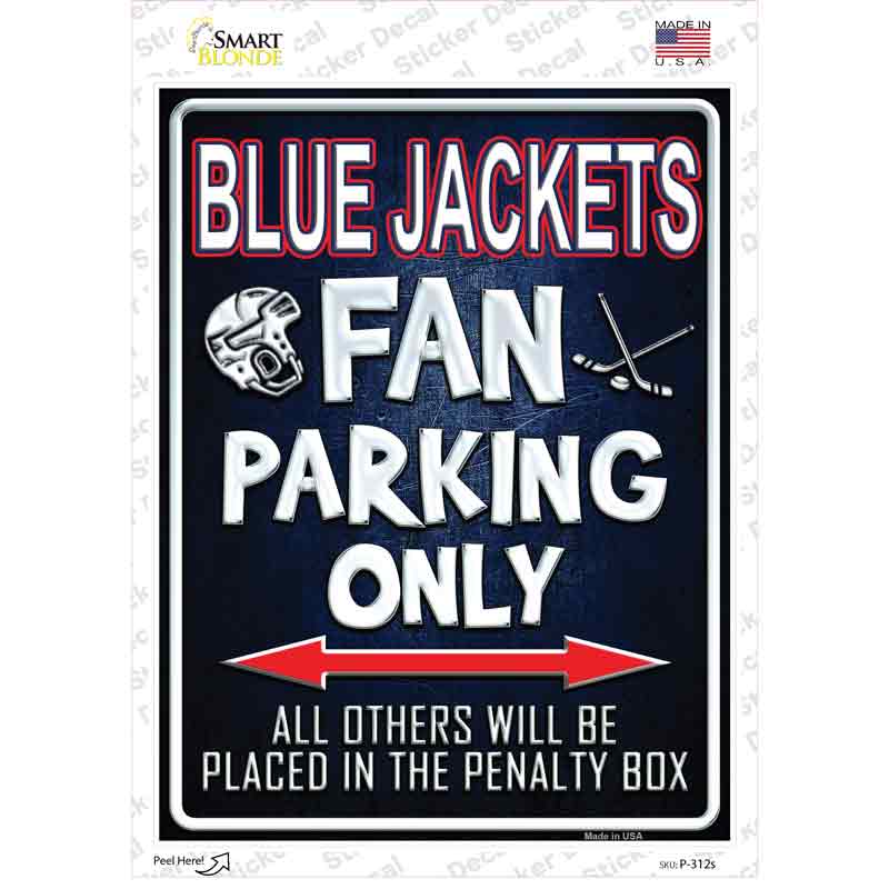 Blue Jackets Novelty Rectangle Sticker Decal