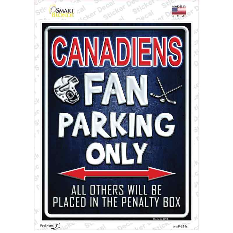 Canadiens Novelty Rectangle Sticker Decal