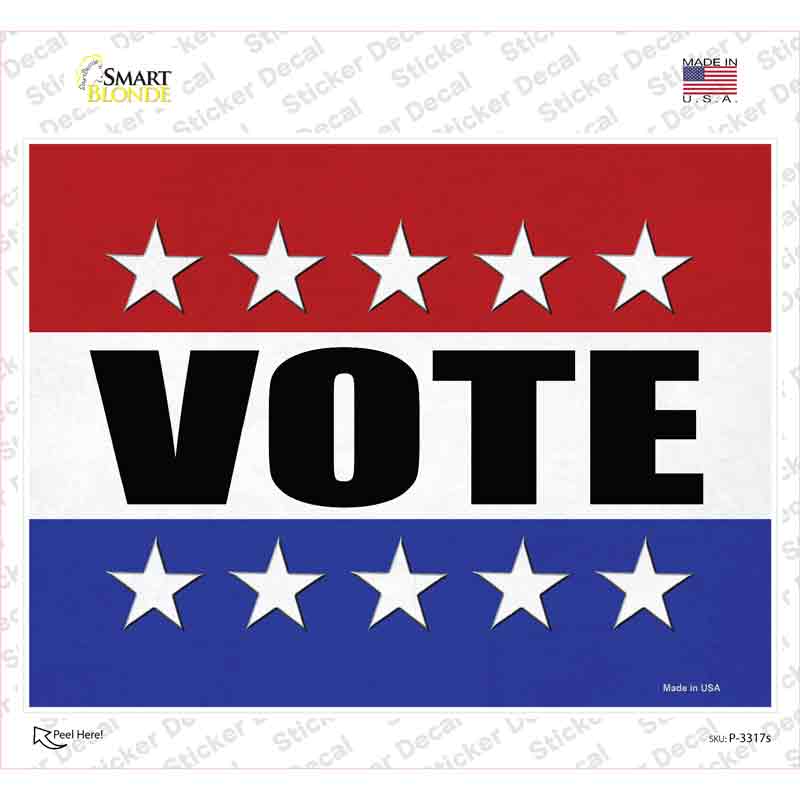 Vote Novelty Rectangle Sticker Decal