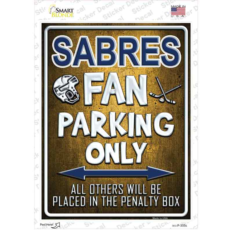 Sabres Novelty Rectangle Sticker Decal