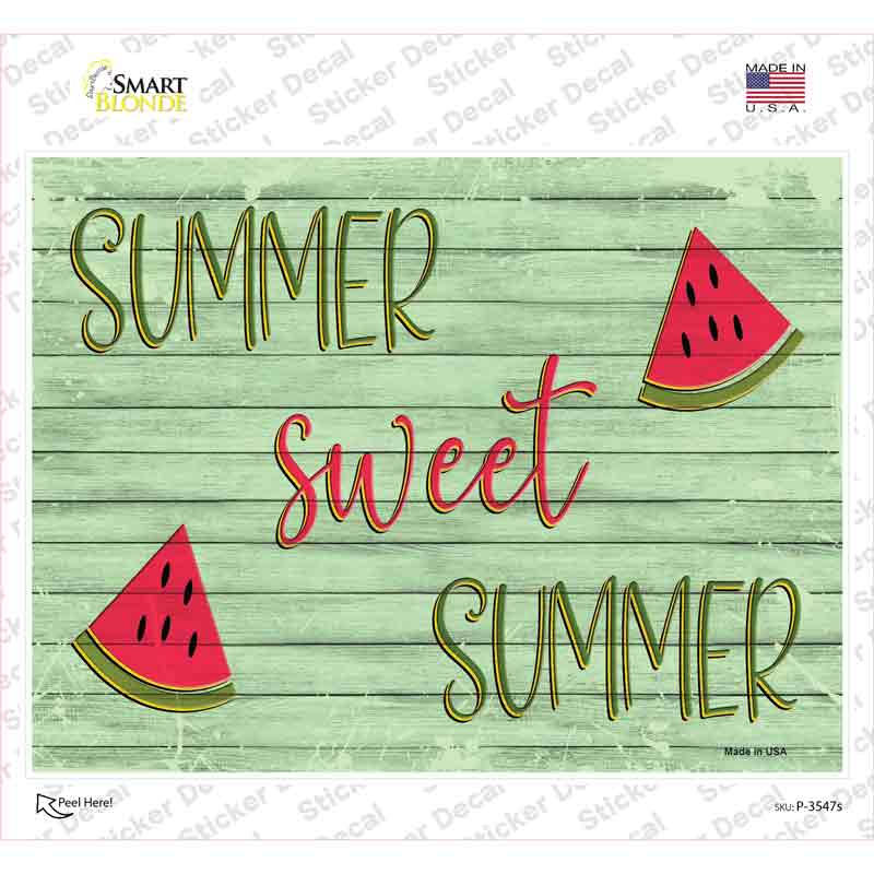 Summer Sweet Summer Novelty Rectangular Sticker Decal