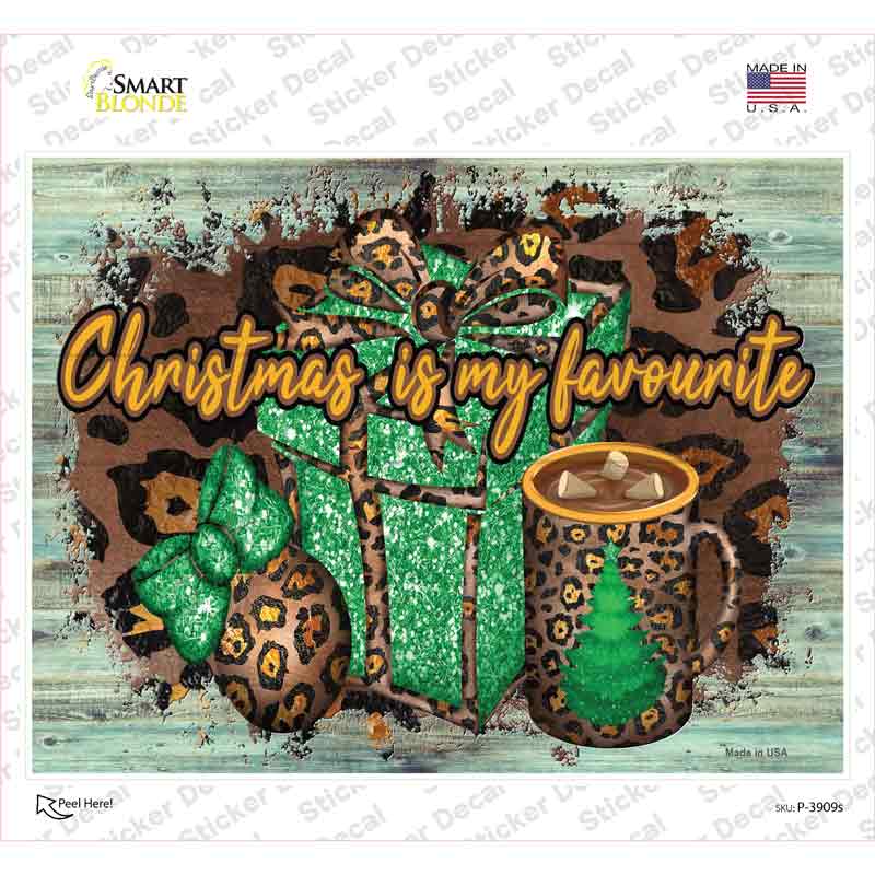 Christmas Is My Favorite Novelty Rectangle Sticker Decal