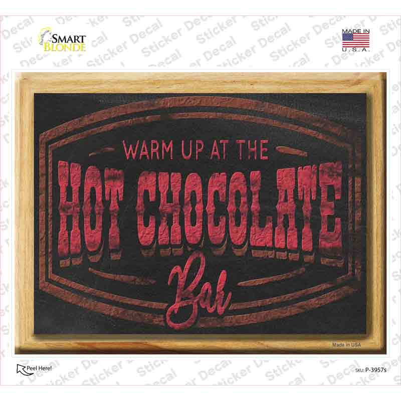 Hot Chocolate Bar Novelty Rectangle Sticker Decal