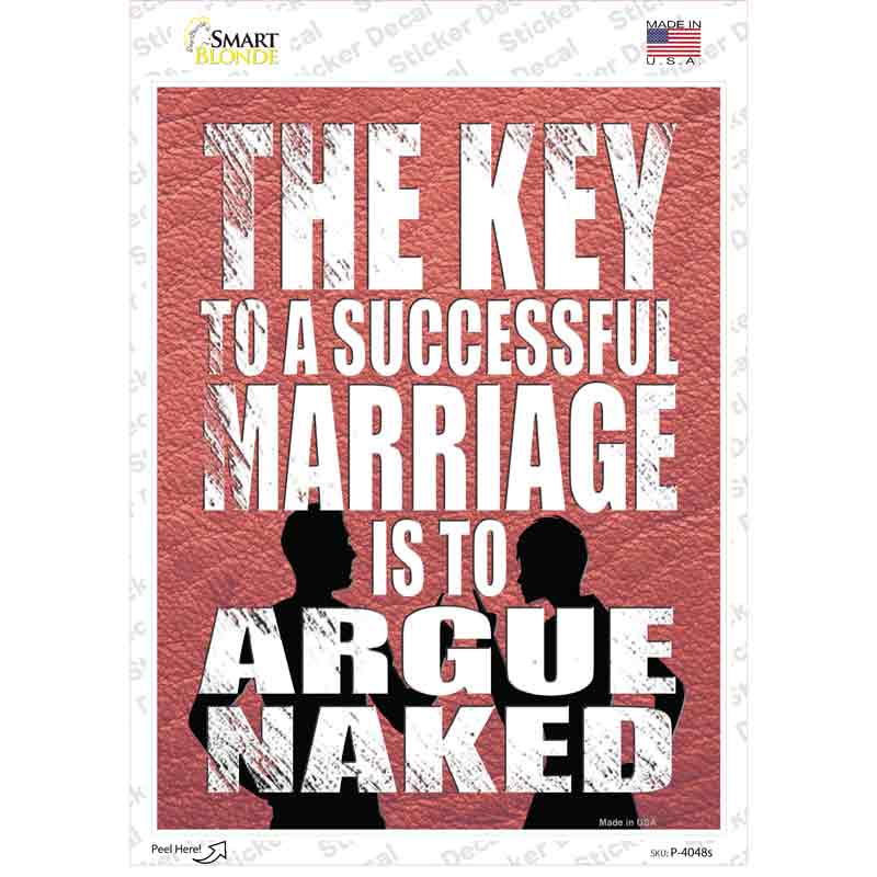 Argue Naked Novelty Rectangle Sticker Decal