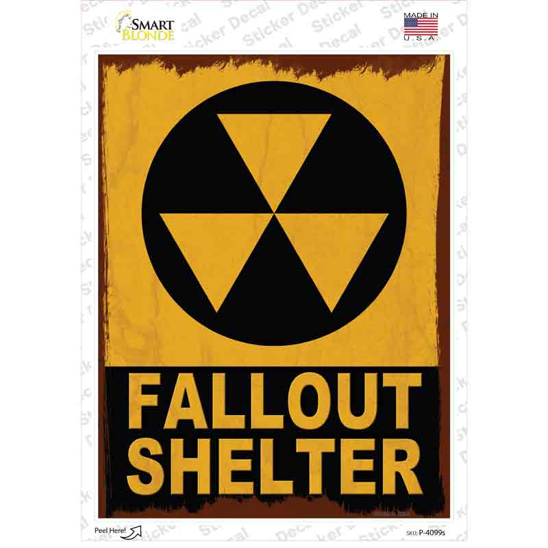 Fallout Shelter Novelty Rectangle Sticker Decal