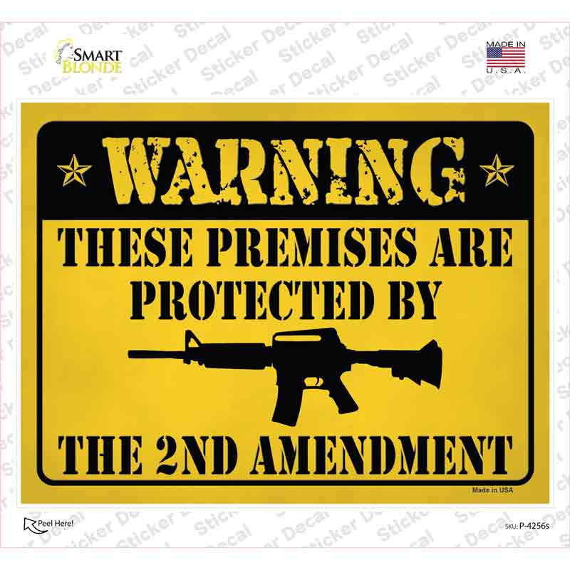 Rifle Protected Second Amendment Novelty Rectangle Sticker Decal