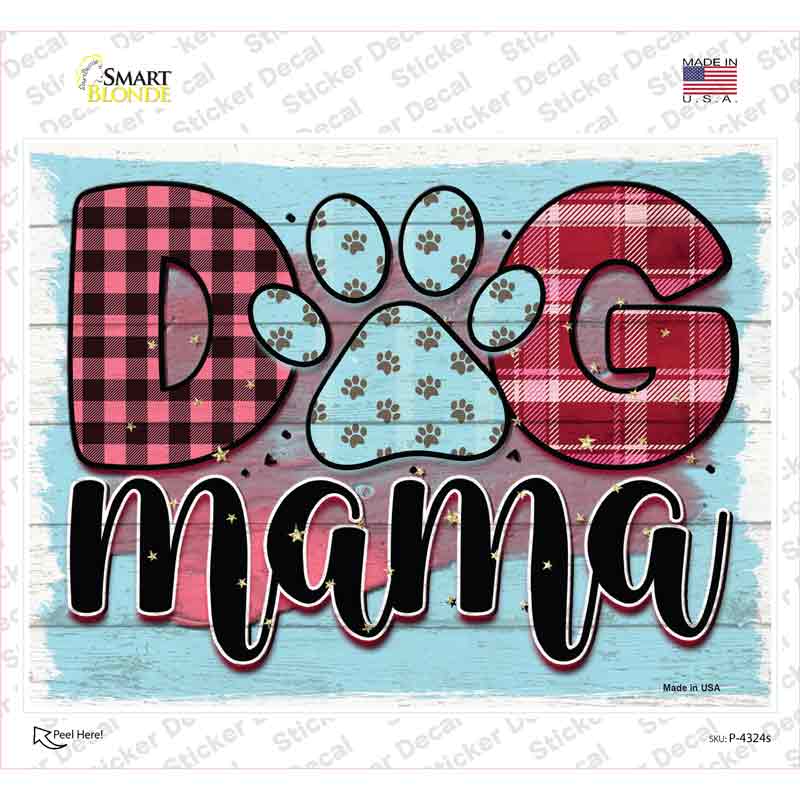Dog Mama Novelty Rectangle Sticker Decal