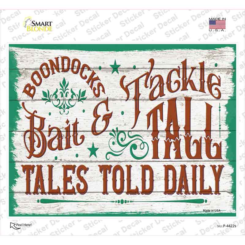 Boondocks Bait and Tackle Novelty Rectangle Sticker Decal