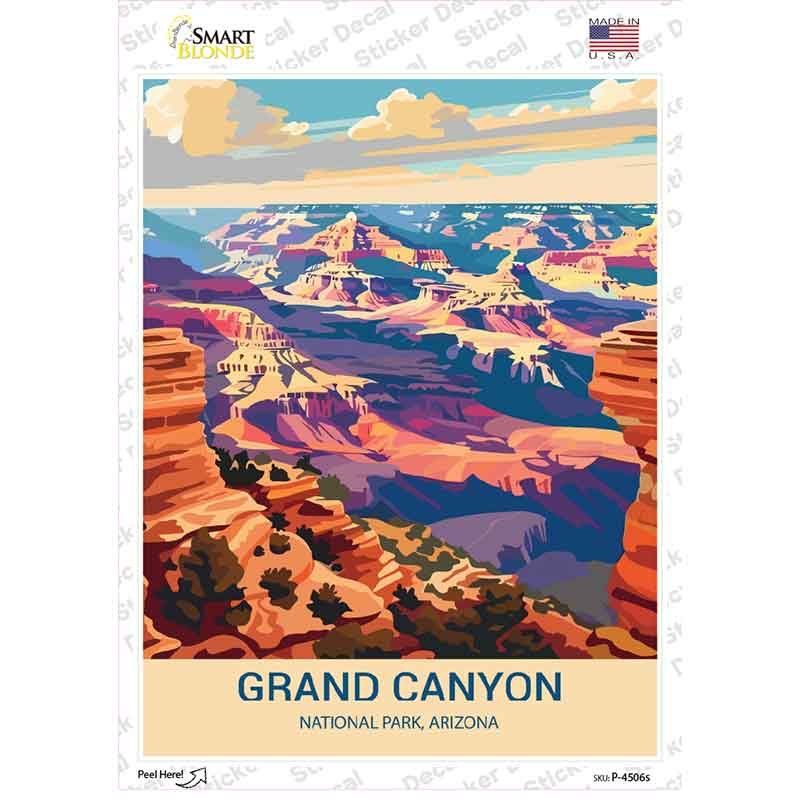 Grand Canyon Arizona Novelty Rectangle Sticker Decal P-4506s
