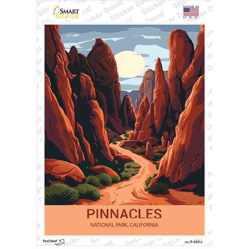 Pinnacles California Novelty Rectangle Sticker Decal P-4531s