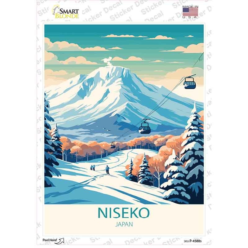 Niseko Japan Novelty Rectangle Sticker Decal P-4588s