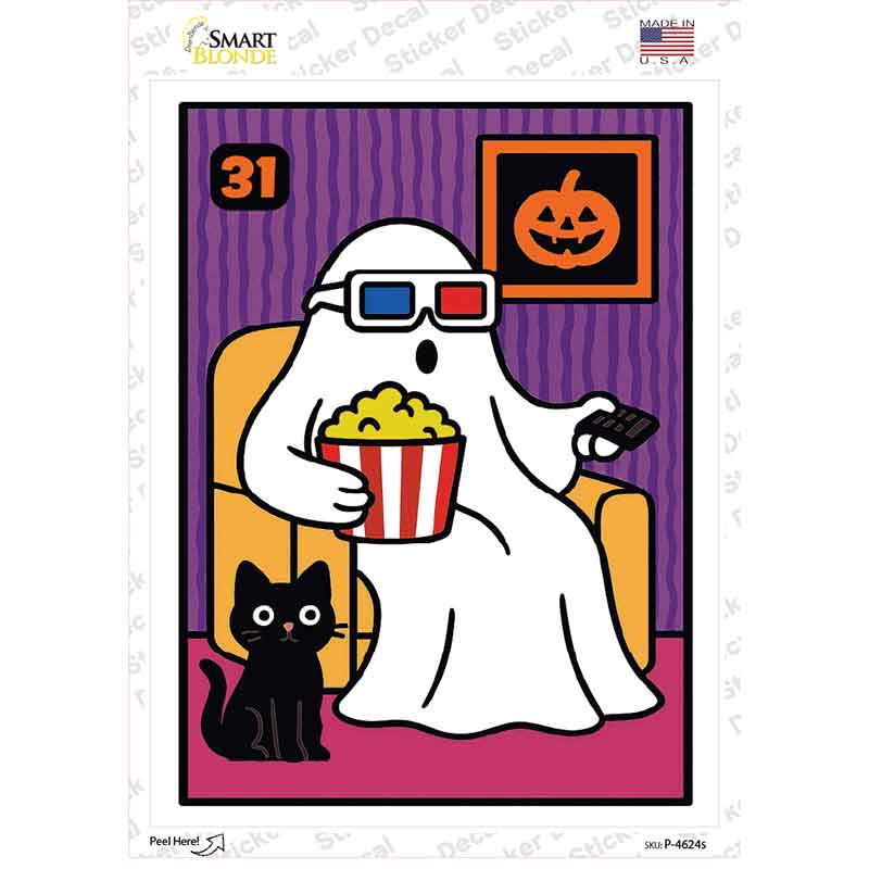 Ghost Watching Movie Novelty Rectangle Sticker Decal P-4624s