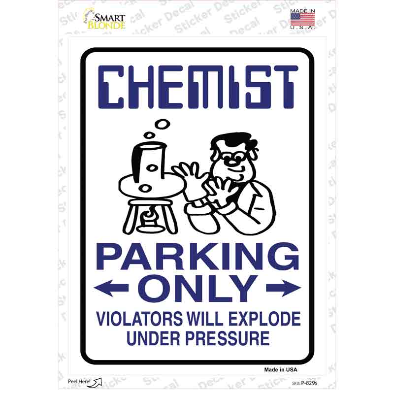 Chemist Only Novelty Rectangle Sticker Decal