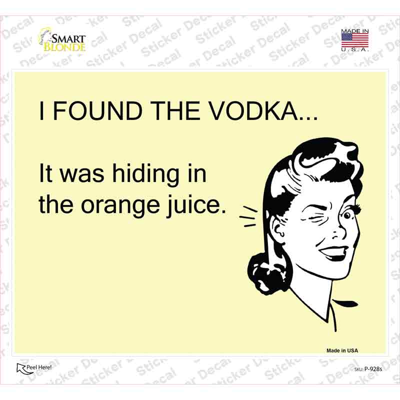 I found the vodka Novelty Rectangle Sticker Decal