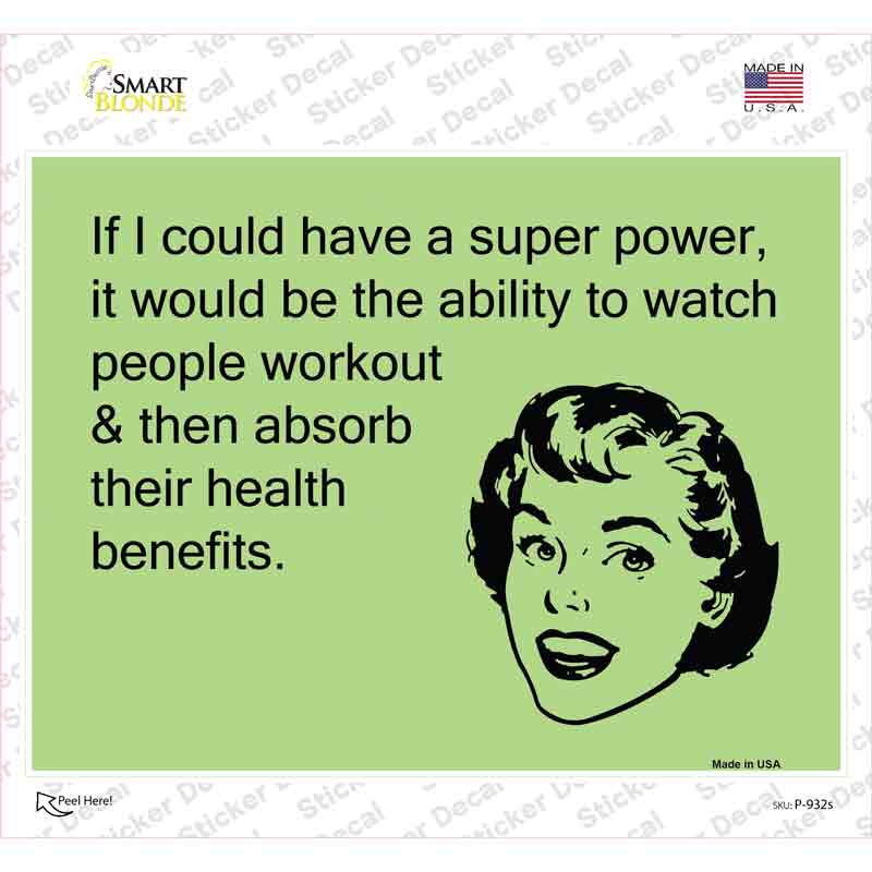 If I could have a super power Novelty Rectangle Sticker Decal