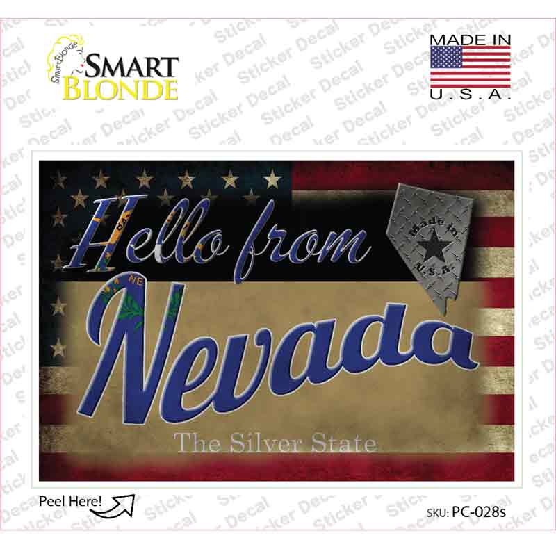 Hello From Nevada Novelty Postcard Sticker Decals
