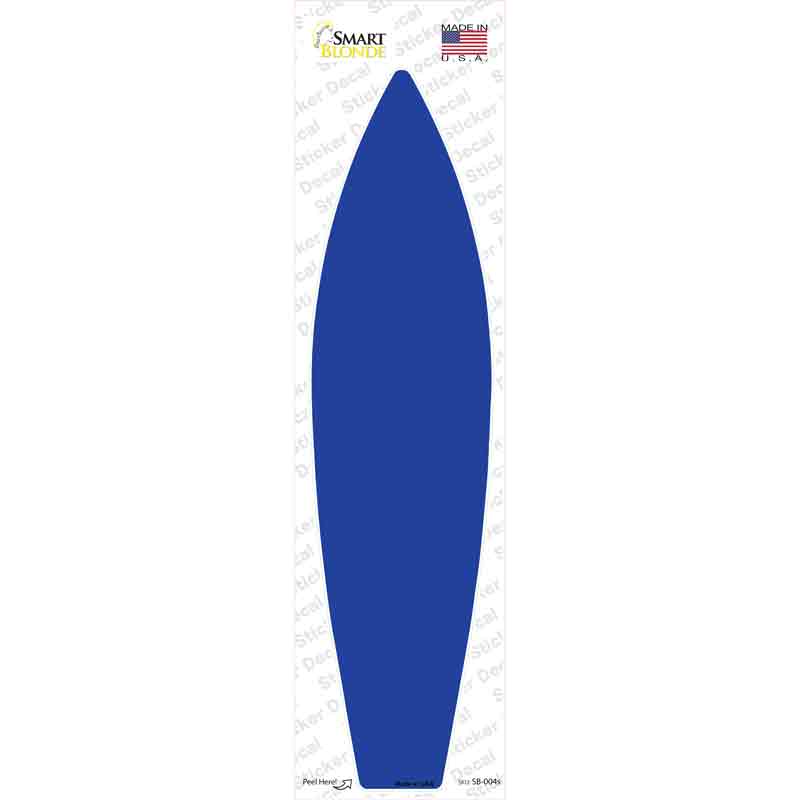 Blue Solid Novelty Surfboard Sticker Decal