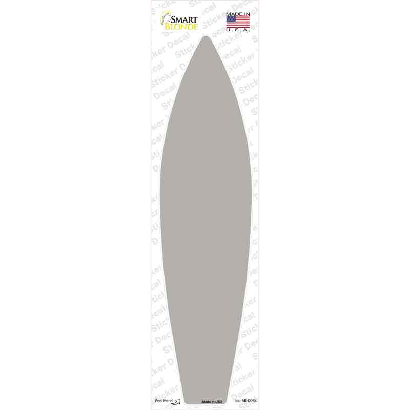 Gray Solid Novelty Surfboard Sticker Decal
