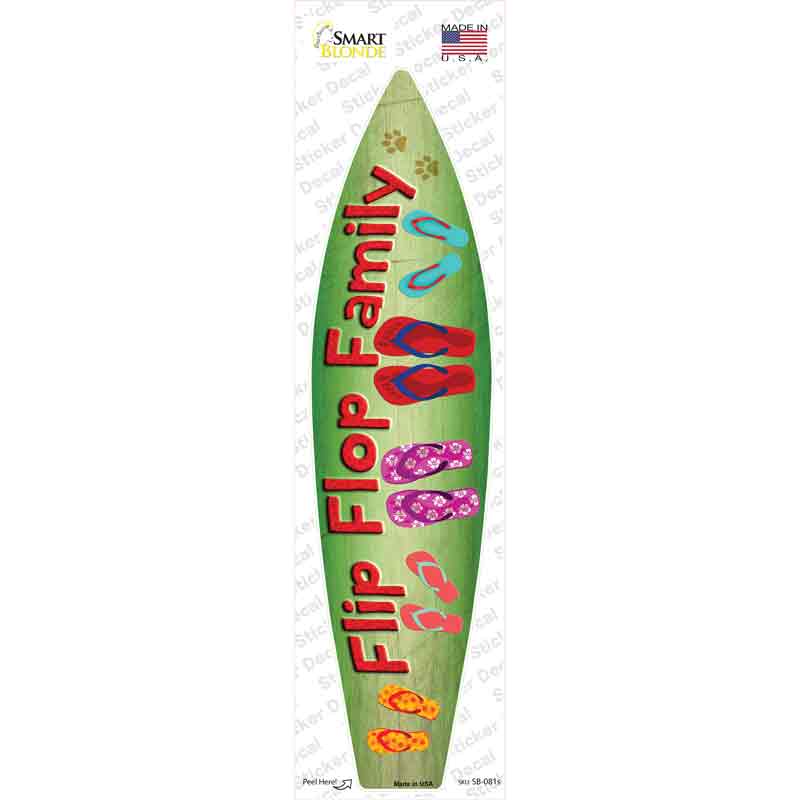 Flip Flop Family Novelty Surfboard Sticker Decal