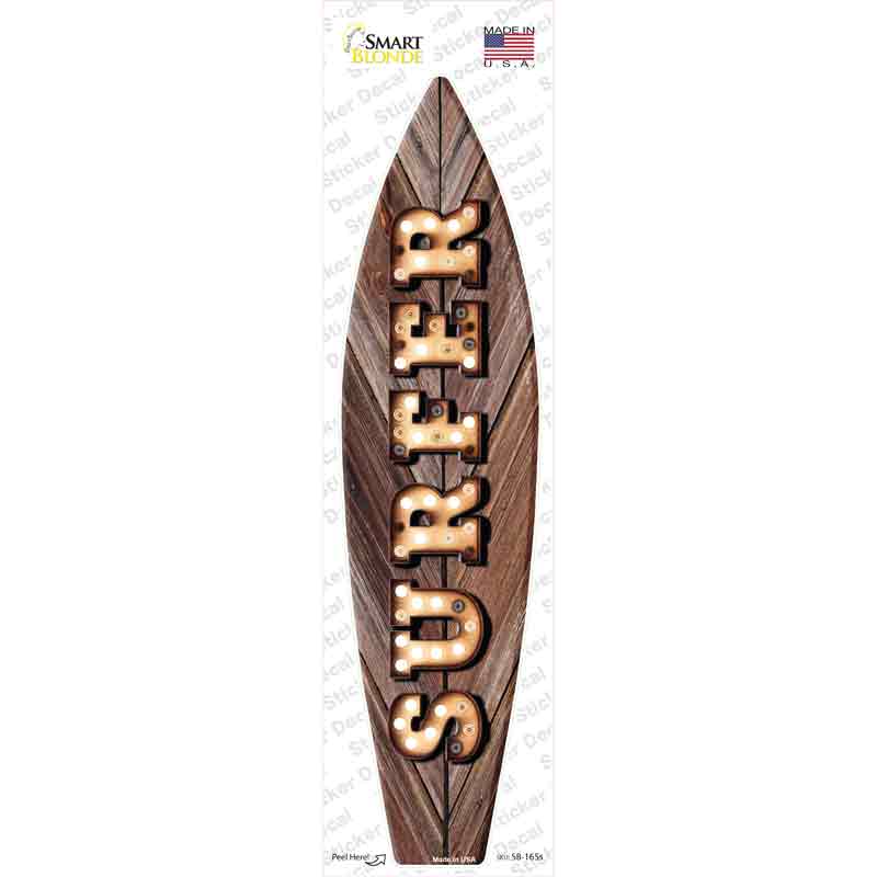 Surfer Bulb Lettering Novelty Surfboard Sticker Decal