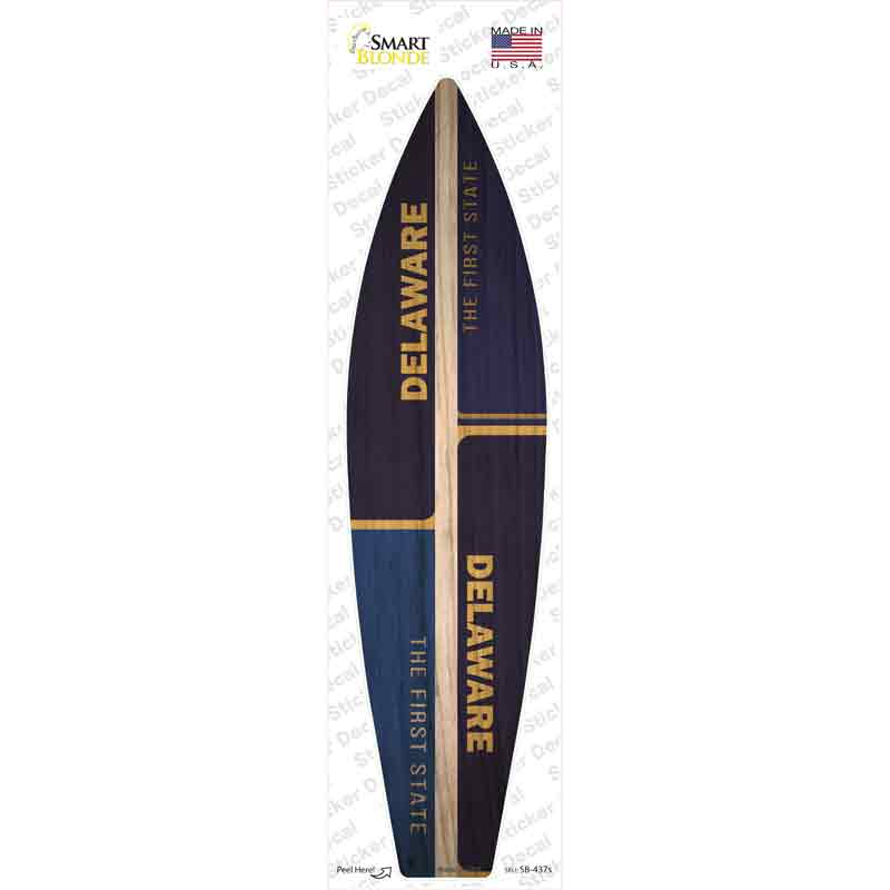 Delaware License Plate Novelty Surfboard Sticker Decal