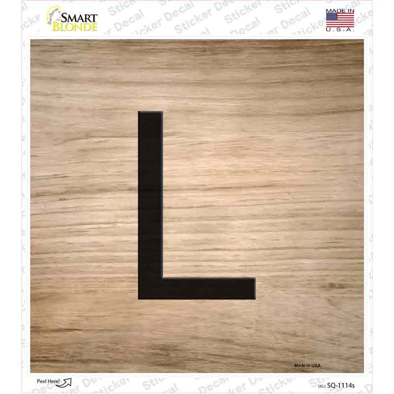 L Letter Tile Novelty Square Sticker Decal