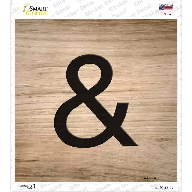 Ampersand Symbol Tiles Novelty Square Sticker Decal