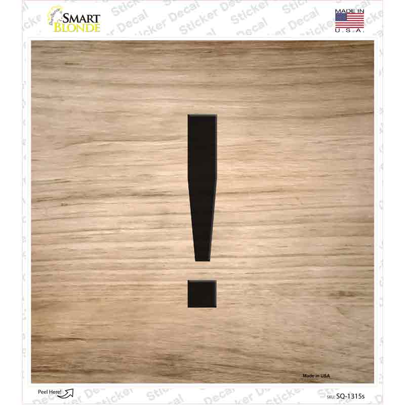 Exclamation Point Symbol Tiles Novelty Square Sticker Decal