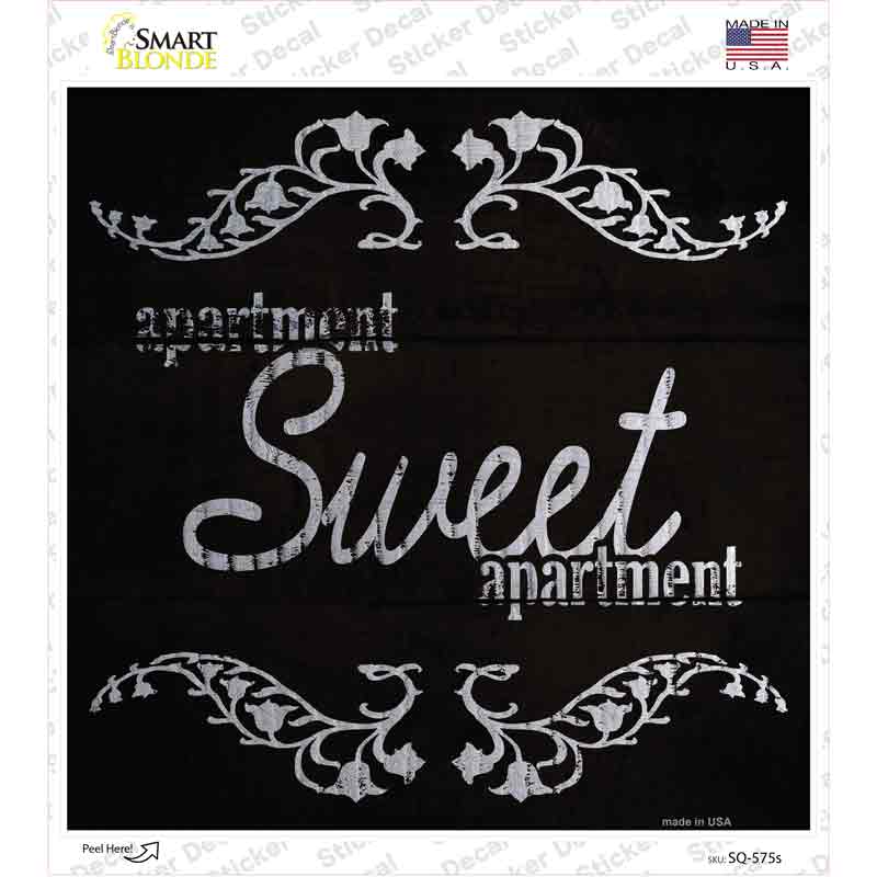 Sweet Apartment Novelty Square Sticker Decal