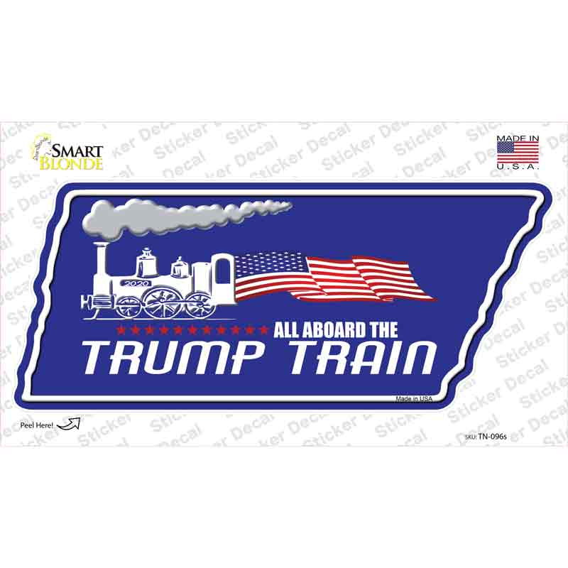 Trump Train Novelty Tennessee Shape Sticker Decal